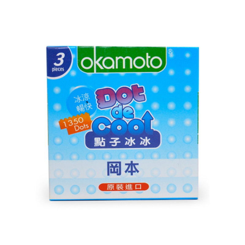 Bao cao su Okamoto Dot de Cool - Hộp 3 cái