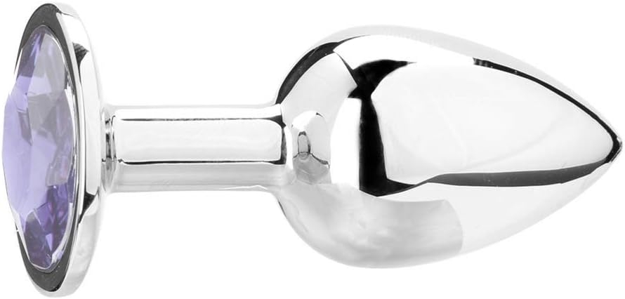 Phích cắm hậu môn inox gắn đá (nhiều màu) - Stainless Metal Jewelry Butt Plug