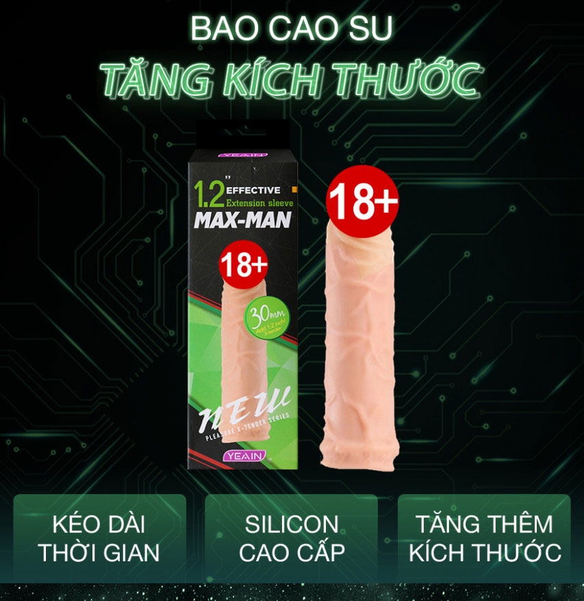 Bao cao su đôn dên Maxman 1.2