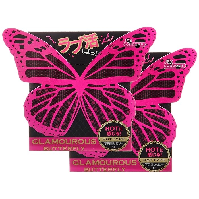 Bao cao su Jex Glamourous Butterfly Moist/ Hot - Hộp 1 cái