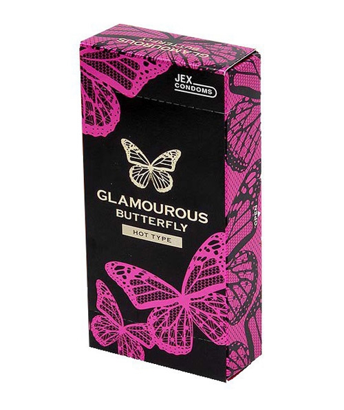 Bao cao su Jex Glamourous Butterfly Hot - Hộp 12 cái