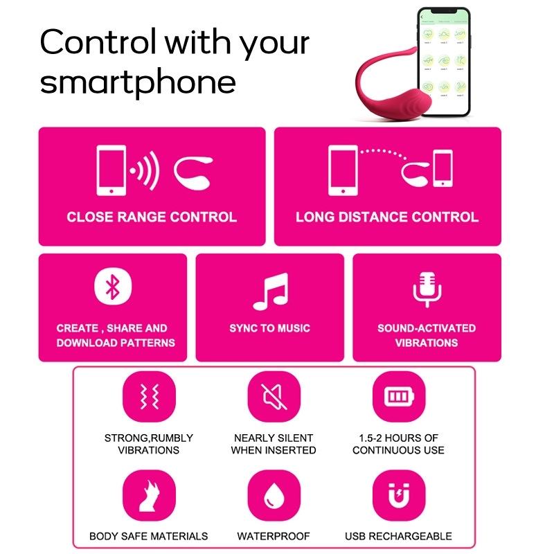 Trứng Rung Chữ U Điều Khiển Bằng App LoveSpouse