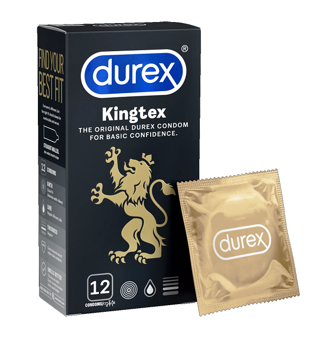 Bao cao su Durex Kingtex - Hộp 12 cái