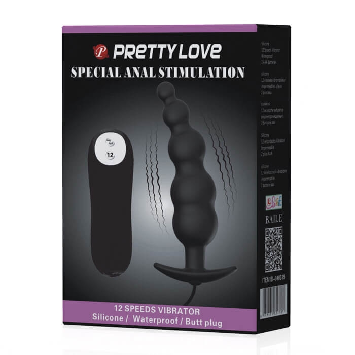 Trứng rung massage hậu môn hạt me đen PRETTY LOVE SPECIAL ANAL STIMULATION