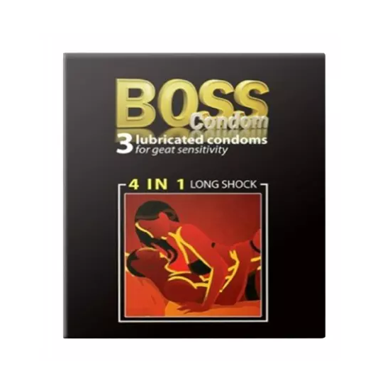 Bao cao su Boss 4IN1 Long Shock (Hộp 3 bao)