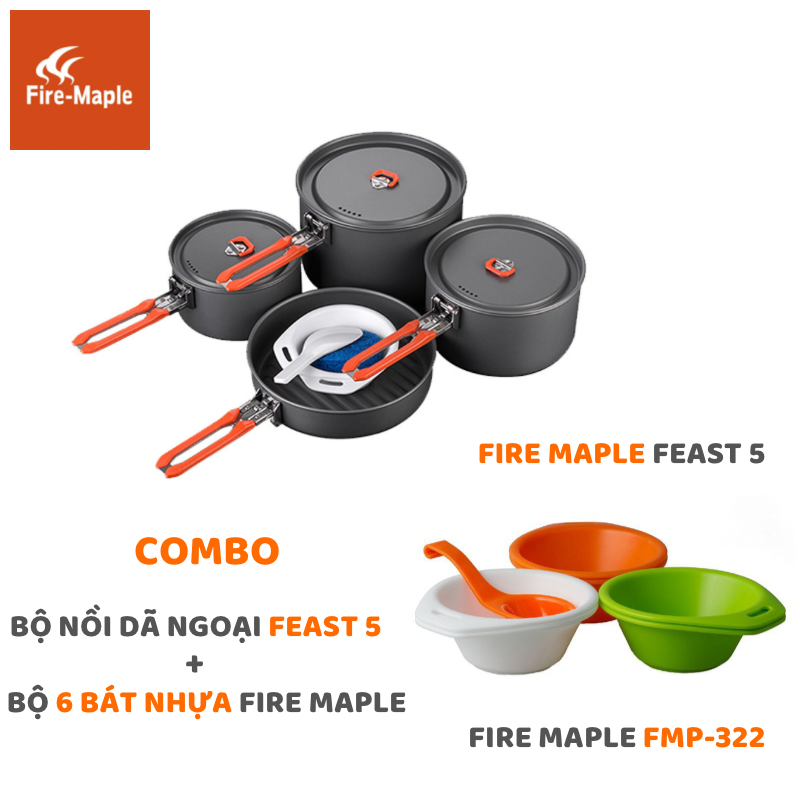 BỘ NỒI NẤU ĂN DÃ NGOẠI, CẮM TRẠI FIRE MAPLE FEAST 4