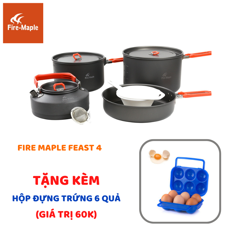 BỘ NỒI NẤU ĂN DÃ NGOẠI, CẮM TRẠI FIRE MAPLE FEAST 4