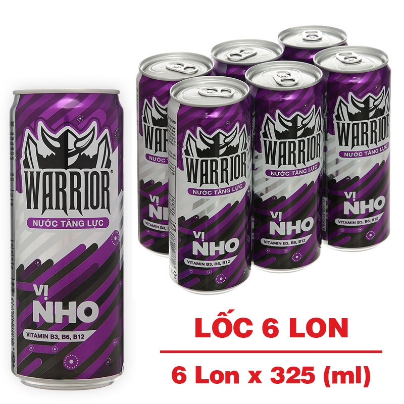 Nước tăng lực Warrior hương nho 325ml