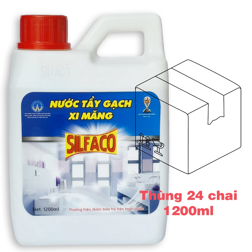 Nước tẩy xi măng gạch SILFACO 1200ml