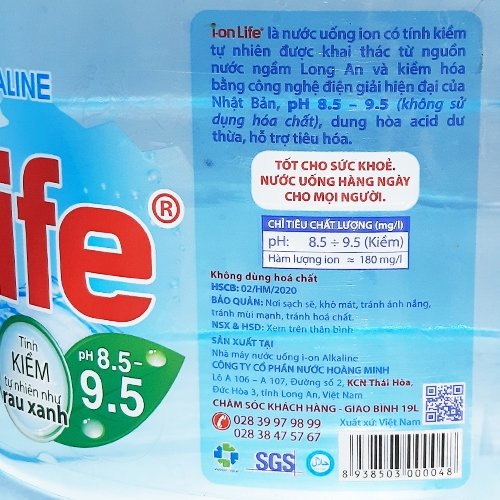 Nước ion Life 20L