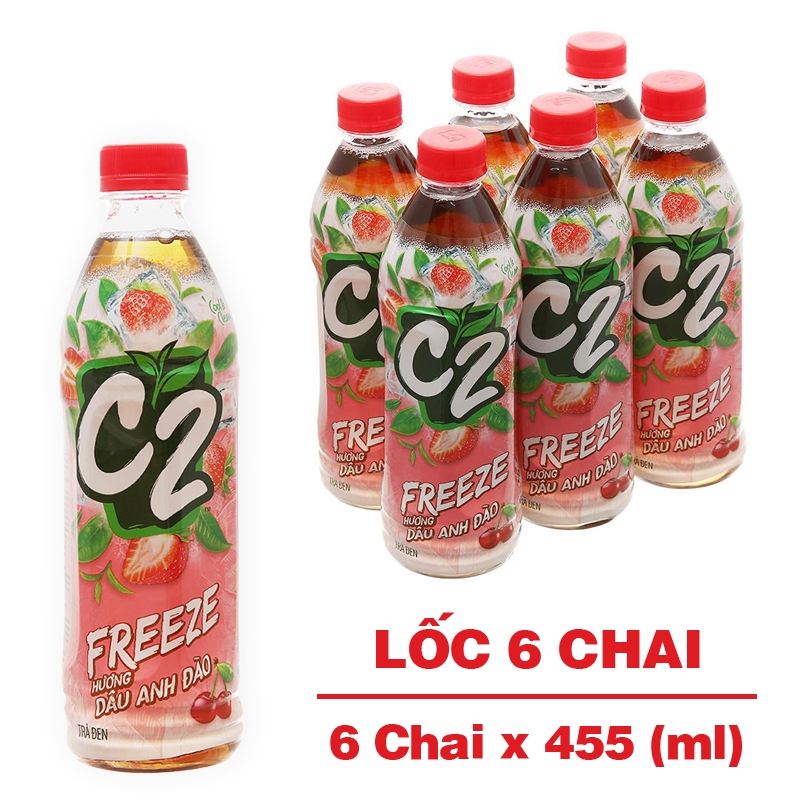 Trà đen C2 hương dâu anh đào 455ml