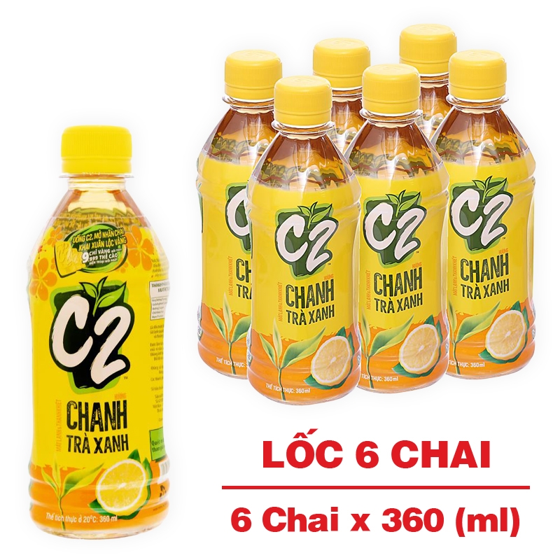Trà xanh C2 hương chanh 360ml