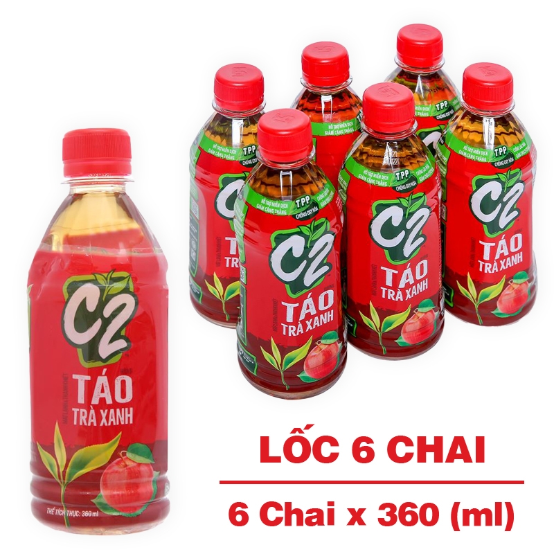 Trà xanh C2 hương táo 360ml