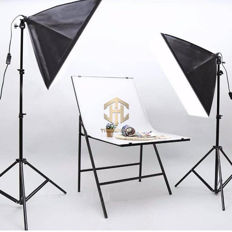 Combo Kit 2 Đèn LED Siêu Sáng Softbox 50x70 150W Kèm Remote Điều Khiển Từ Xa