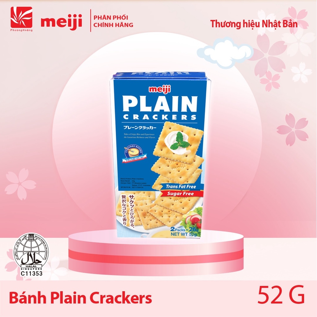 [ BÁNH MEIJI NHẬT BẢN ] Plain Cracker 104G/52G