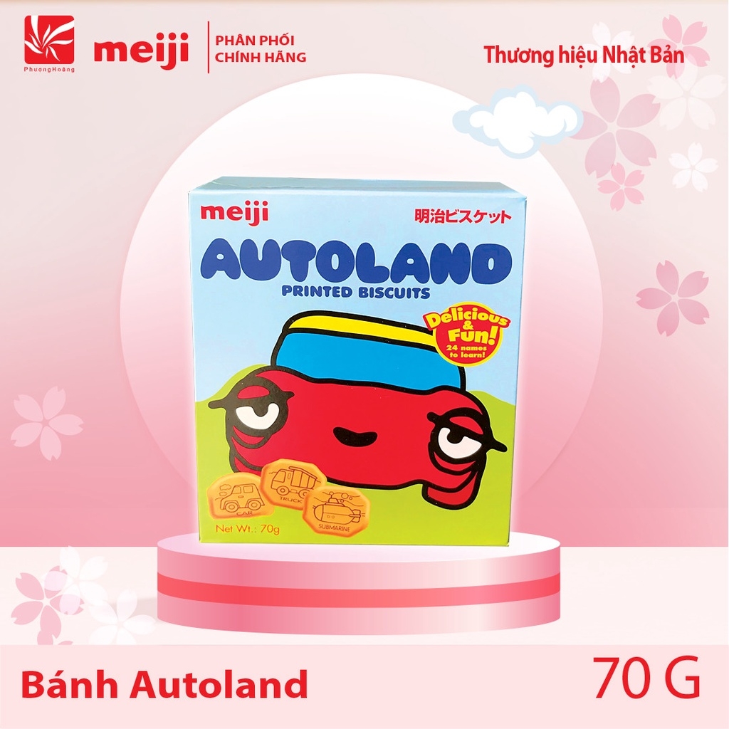 [ BÁNH MEIJI HÌNH THÚ/ XE HƠI ] Autoland/Zooland 70g- Không còn kinh doanh