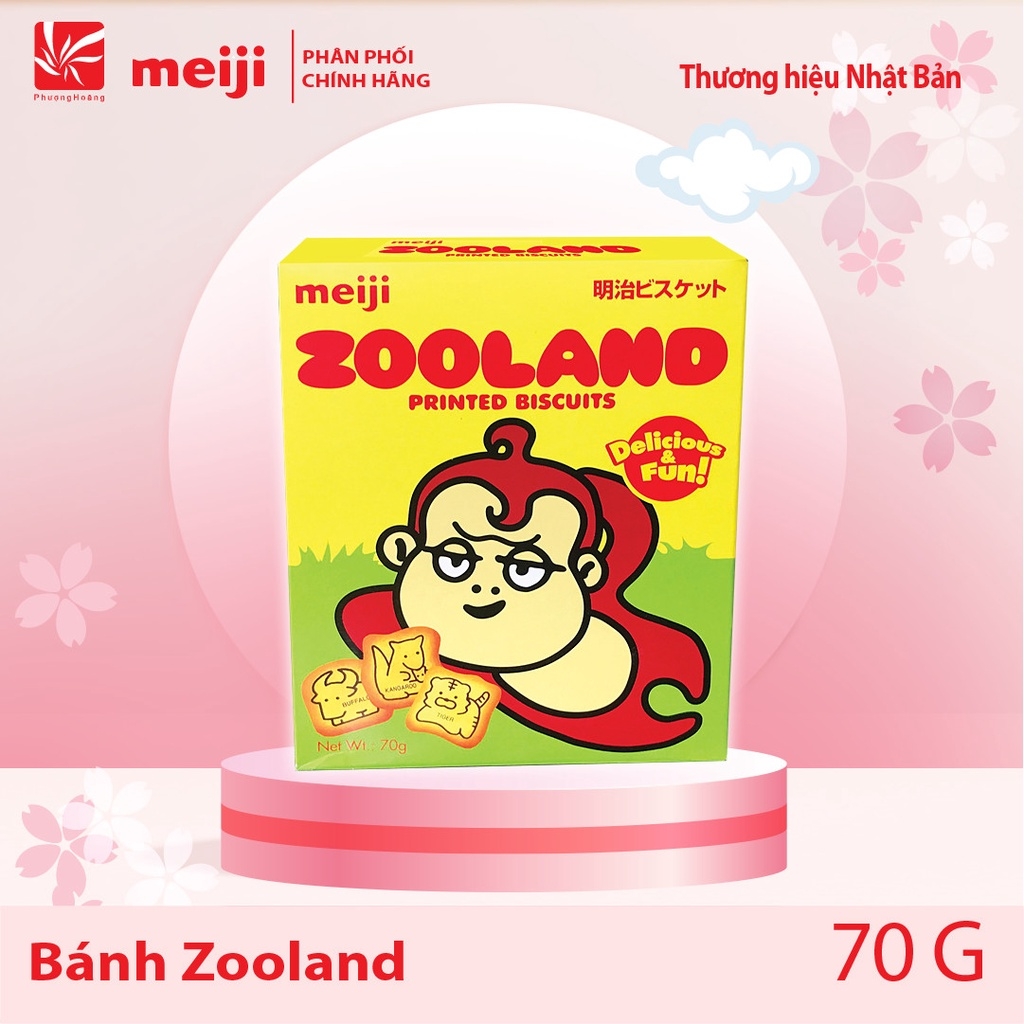 [ BÁNH MEIJI HÌNH THÚ/ XE HƠI ] Autoland/Zooland 70g- Không còn kinh doanh
