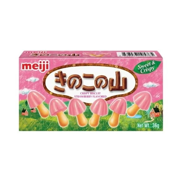 [CHOCOLATE MEIJI ] Bánh nấm phủ socola Chocorooms 2 vị Sữa/Dâu