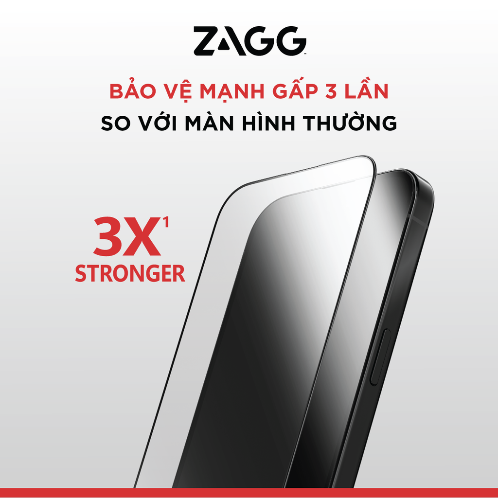Kính dán màn hình iPhone 17 Series - ZAGG Plus Edge Không khay