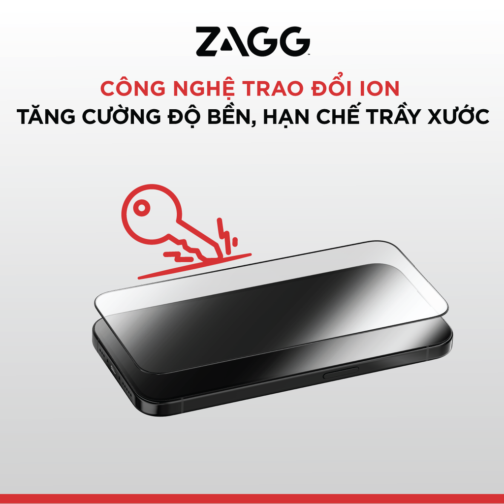 Kính dán màn hình iPhone 17 Series - ZAGG Plus Edge Không khay