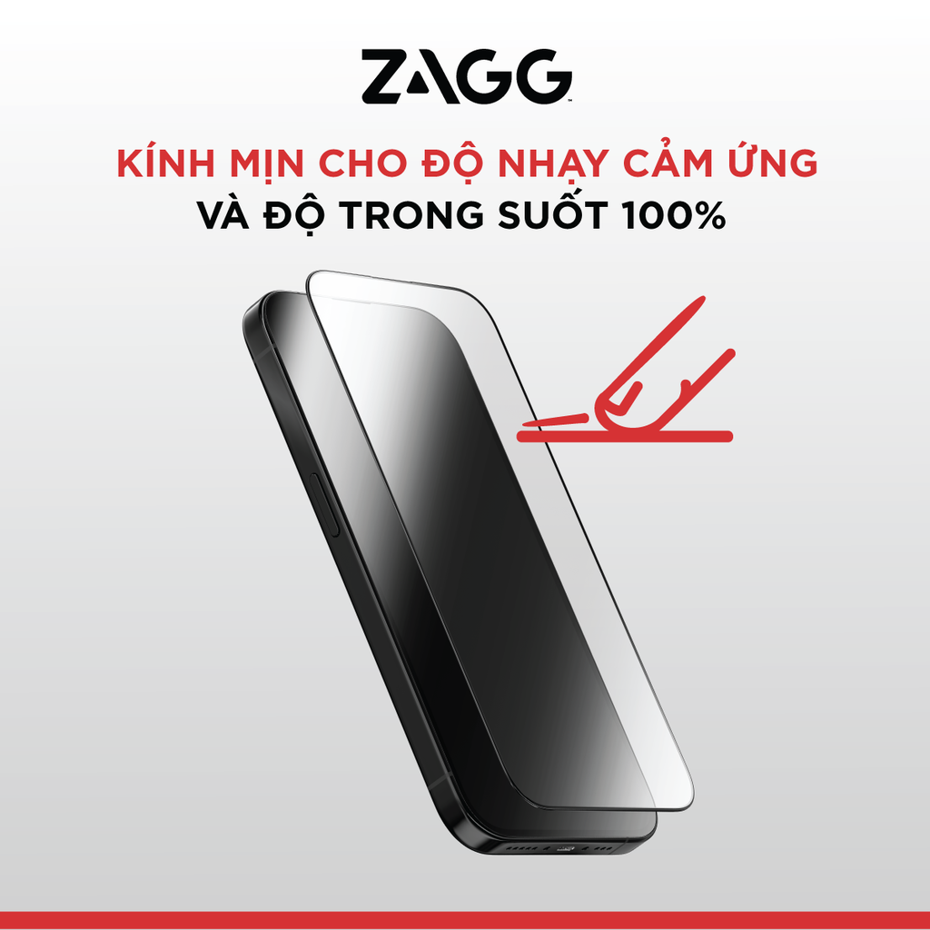 Kính dán màn hình iPhone 17 Series - ZAGG Plus Edge Không khay