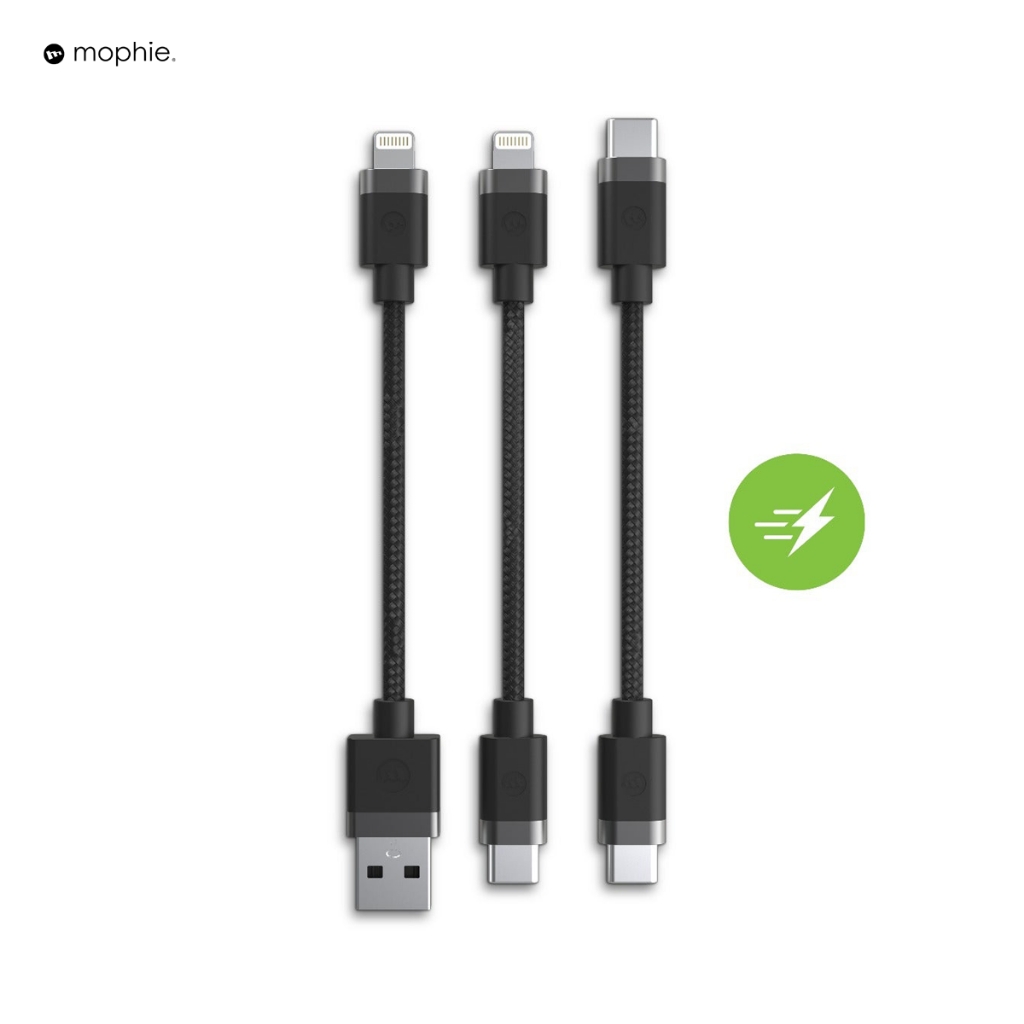 Bộ Hộp 3 Cáp Ngắn 10cm Đa Dụng - Mophie cable kit - Hàng chính hãng