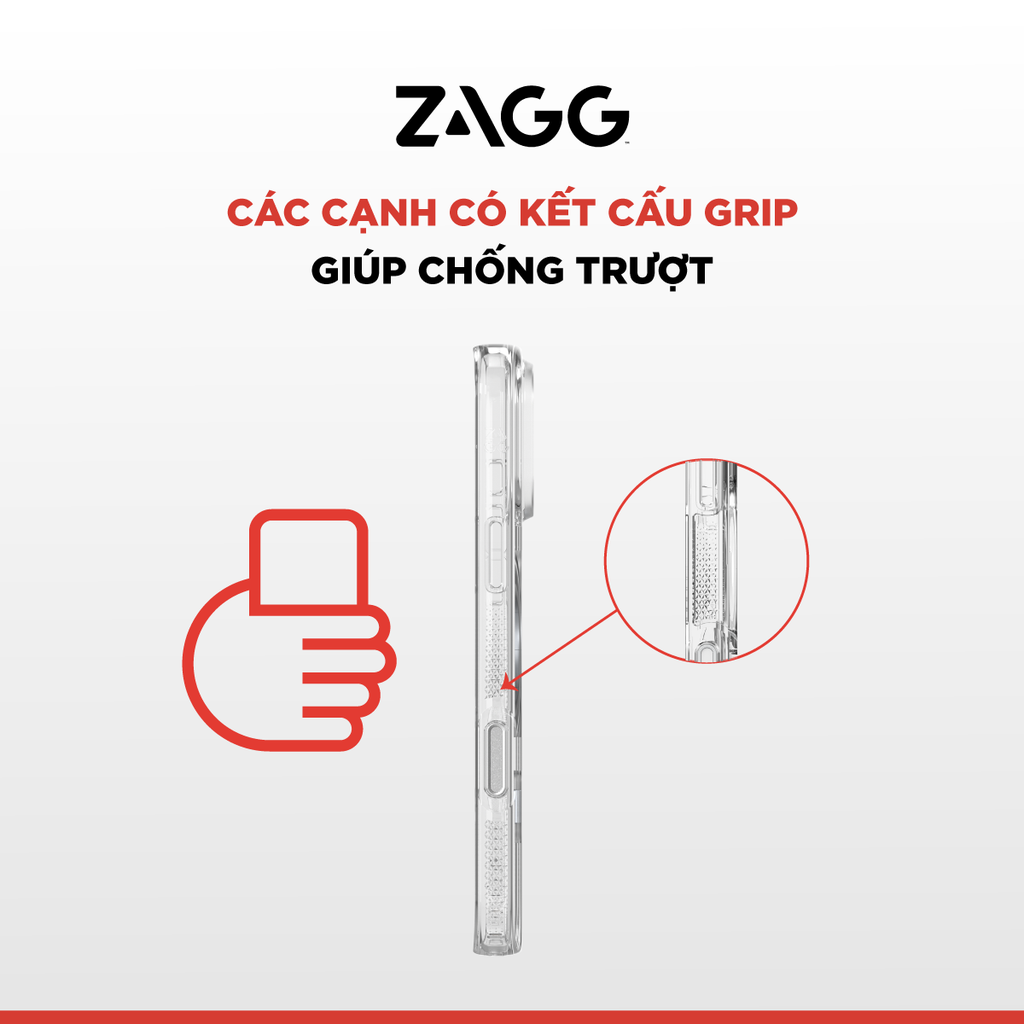 Ốp lưng iPhone 17 - ZAGG Crystal Palace Lite Snap - Clear