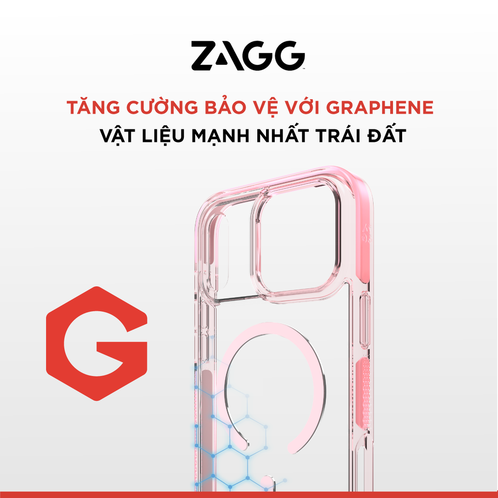 Ốp lưng iPhone 17 Pro Max - ZAGG Santa Cruz Snap - Pink Sorbet