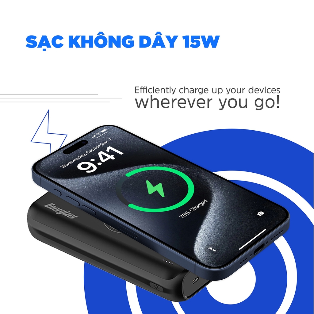 Sạc dự phòng Energizer 20,000mAh /3.7V Li-Polymer - QE20009PQBK