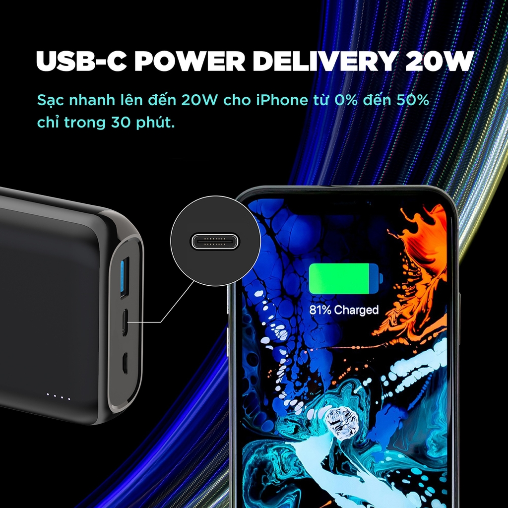 Sạc dự phòng Energizer 20,000mAh /3.7V Li-Polymer - QE20009PQBK