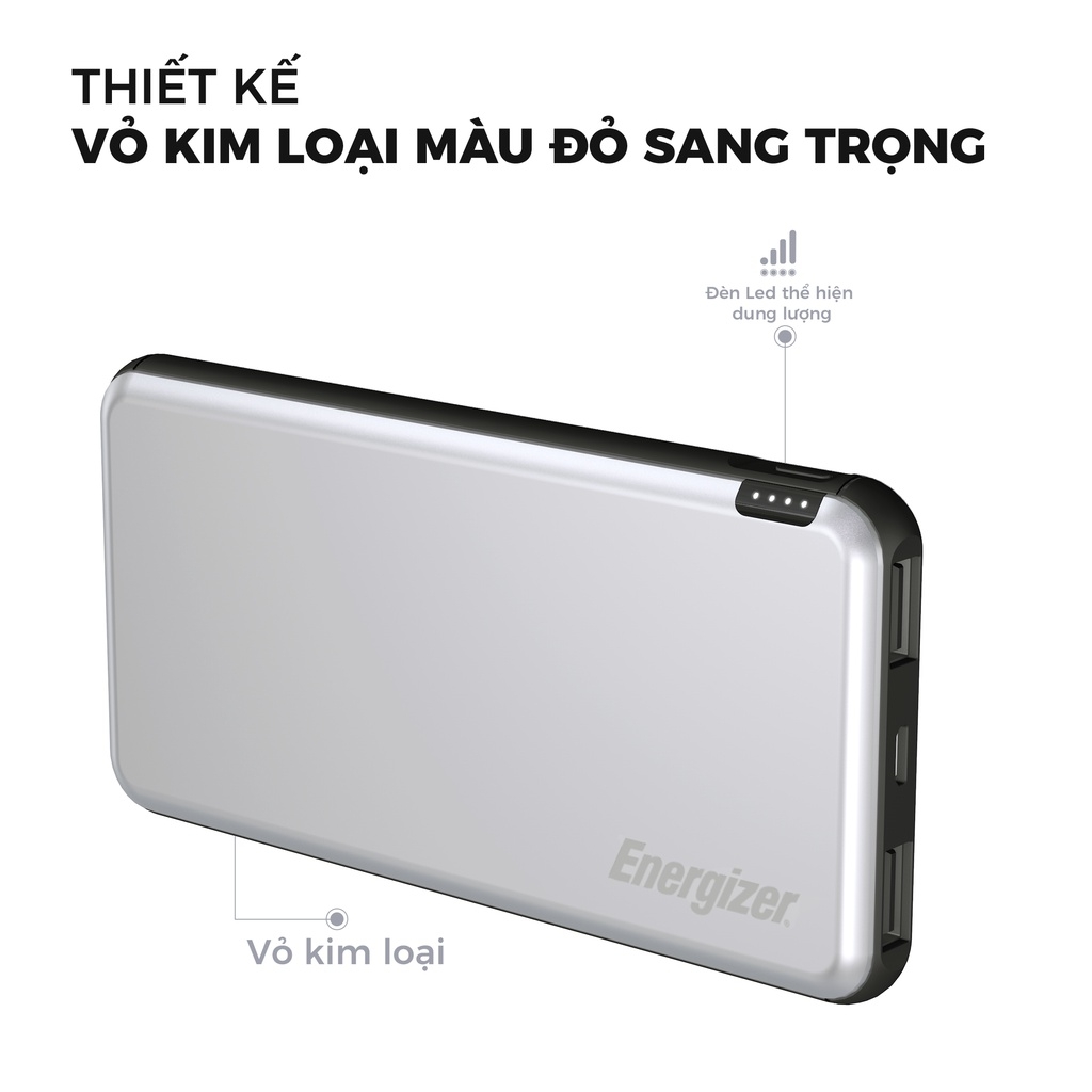 Sạc dự phòng Energizer CHIẾN BINH II 10,000mAh - UE10046