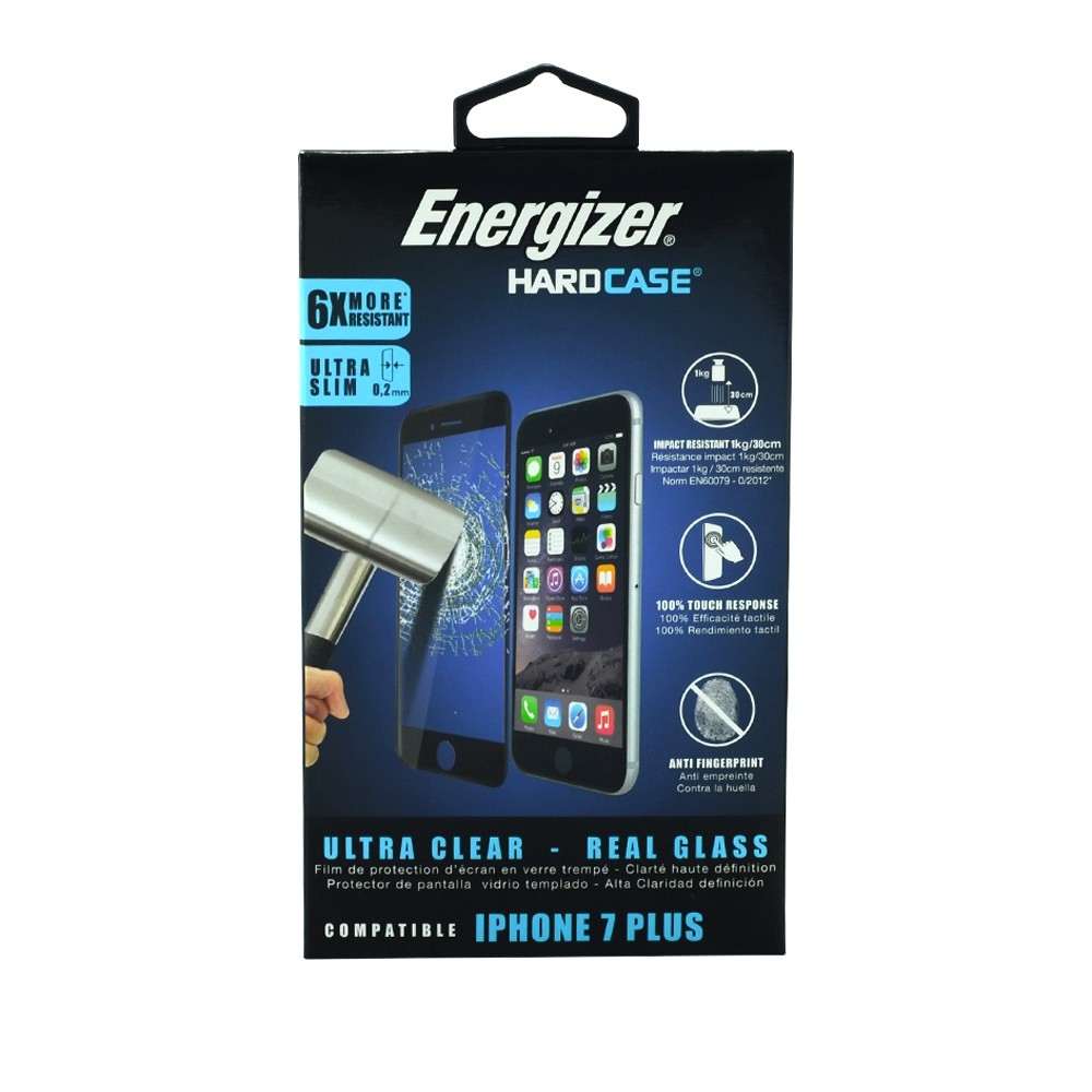 Miếng dán màn hình Energizer iPhone 7/8/7plus/8Plus HC Siêu Mỏng 0,2mm - ENSPPRCLIP7