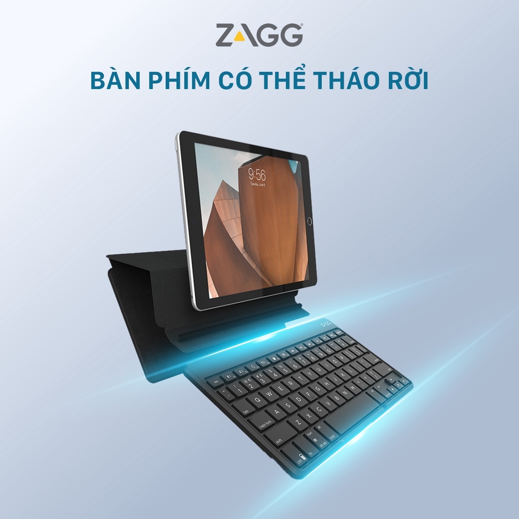 Bàn phím ZAGG 7 màu Backlit Keyboard - Fabric Stand Flex