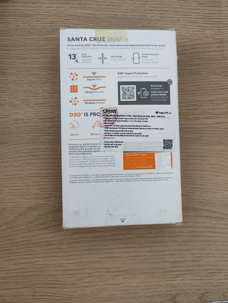  Ốp lưng iPhone 14 Plus - Gear4 Santa Cruz Snap - Black - 702010120 