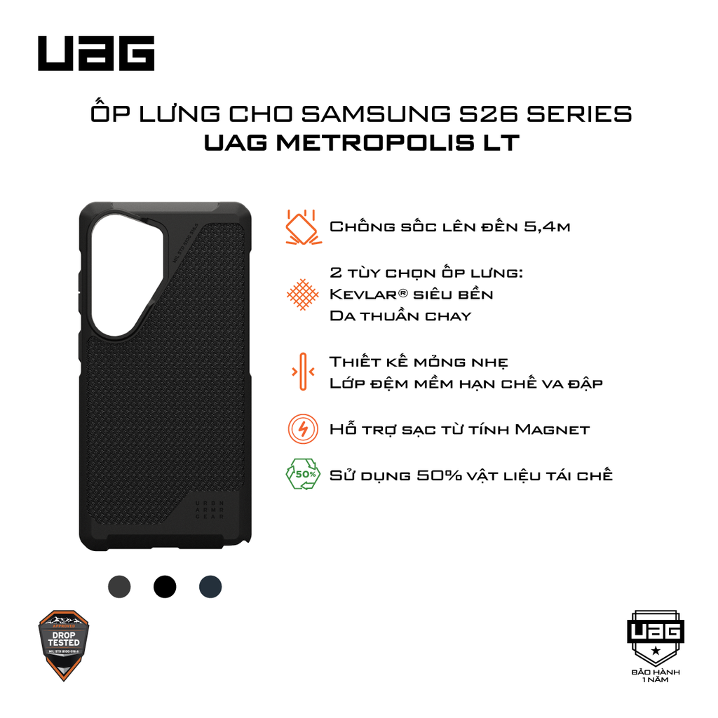 Ốp lưng Samsung S26 Ultra - UAG Metropolis LT Magnet