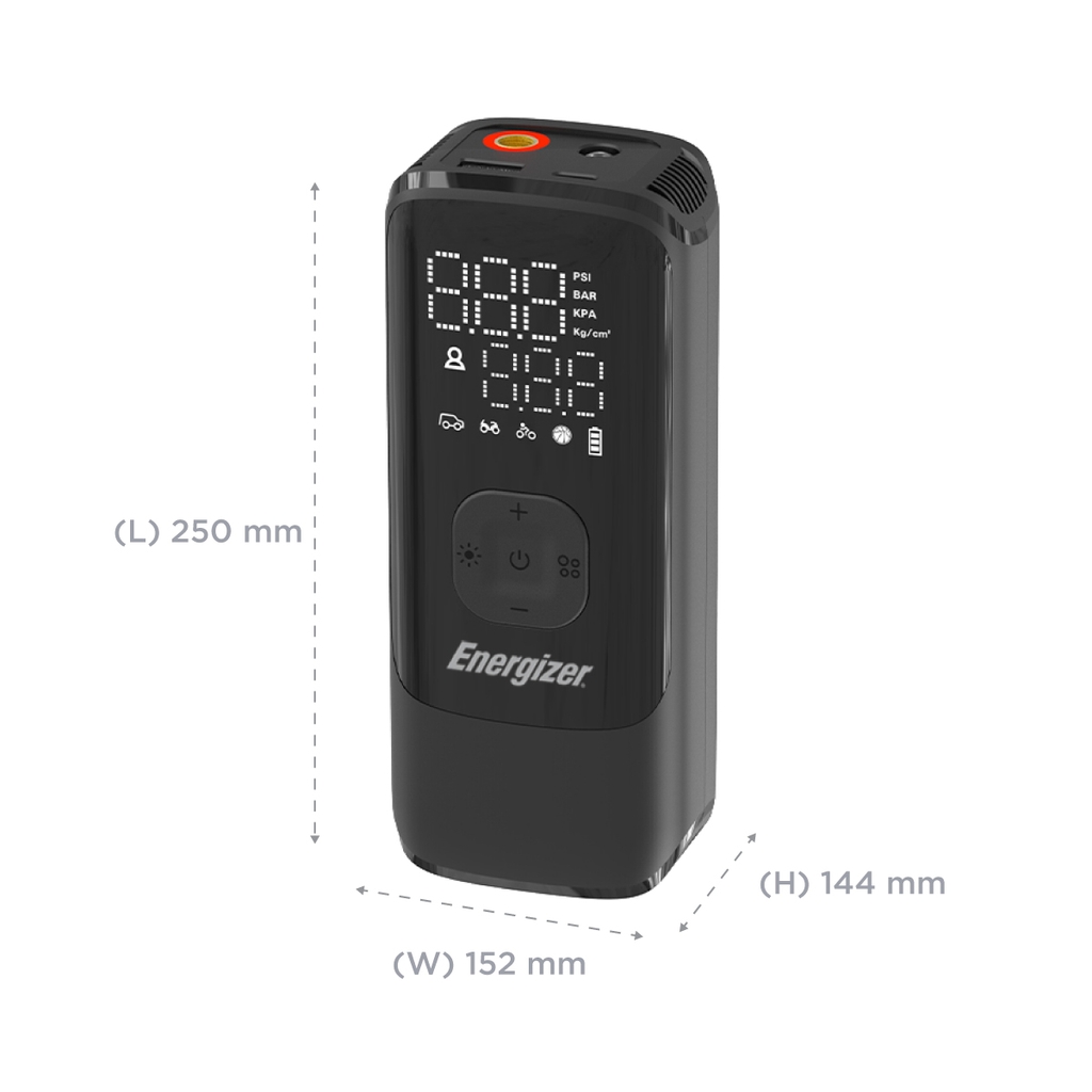Bơm hơi di động cầm tay kiêm pin sạc dự phòng Energizer - PAC4000BK