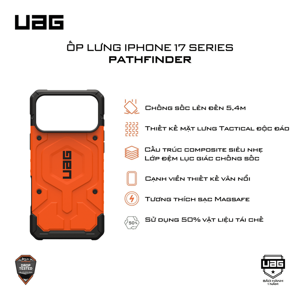 Ốp lưng iPhone 17 - UAG Pathfinder Magsafe