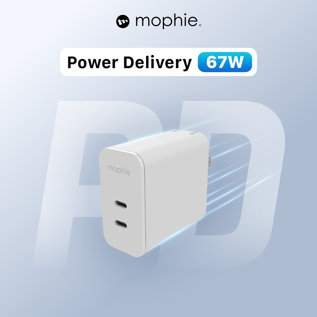 Sạc nhanh Mophie Power Delivery 67W 2 USB-C GaN - 409909357