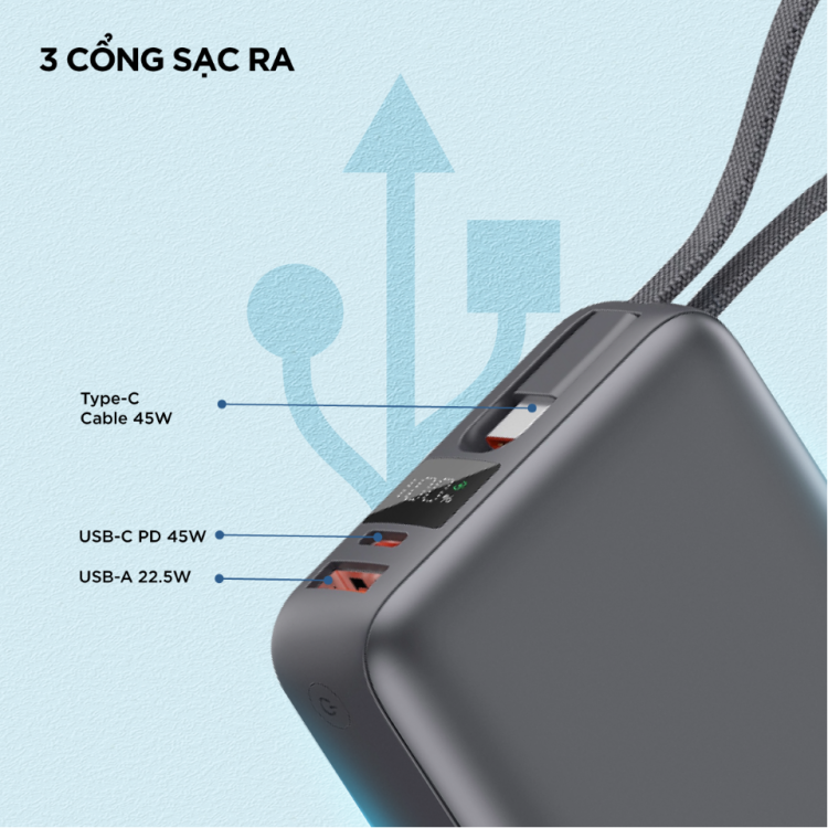 Sạc dự phòng Energizer 20,000mAh /3.85V Li-Polymer - UE20082PQBK