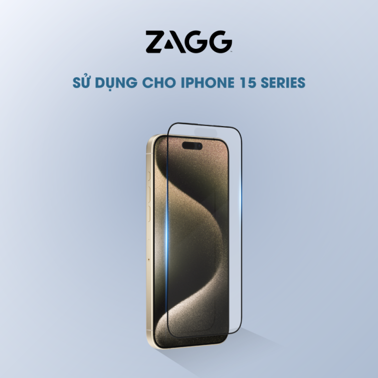 Kính dán màn hình iPhone 15 series- ZAGG Glass Elite Edge