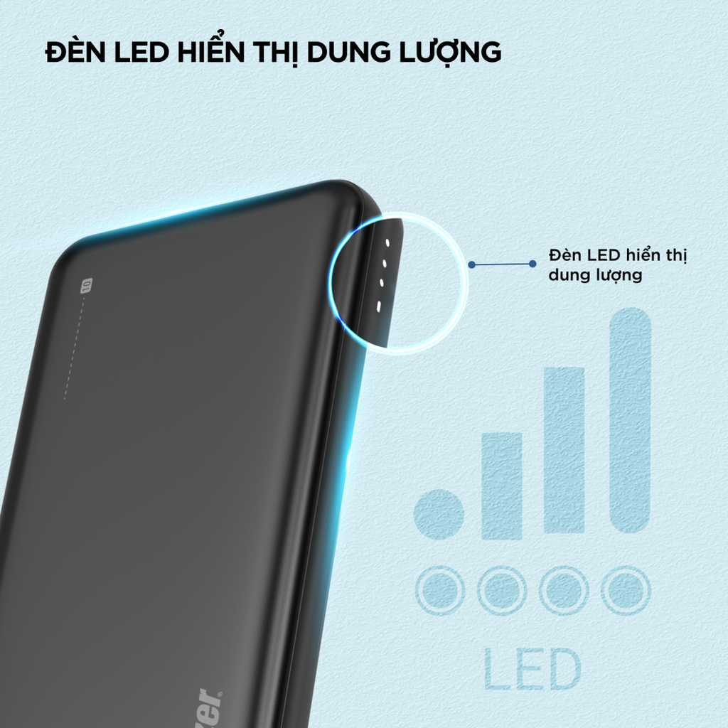 Sạc dự phòng Energizer 10,000mAh /3.7V Li-Polymer - UE10074BK