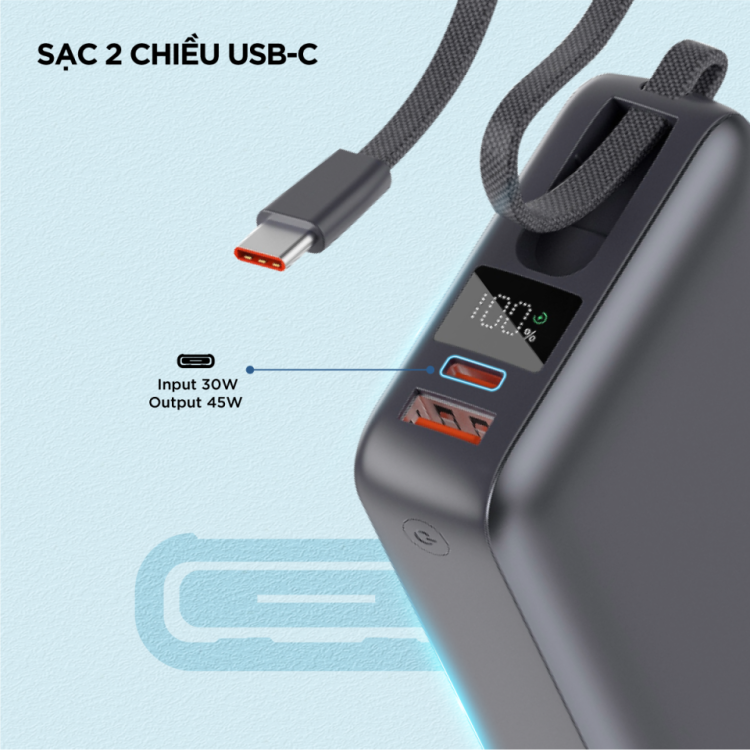 Sạc dự phòng Energizer 20,000mAh /3.85V Li-Polymer - UE20082PQBK