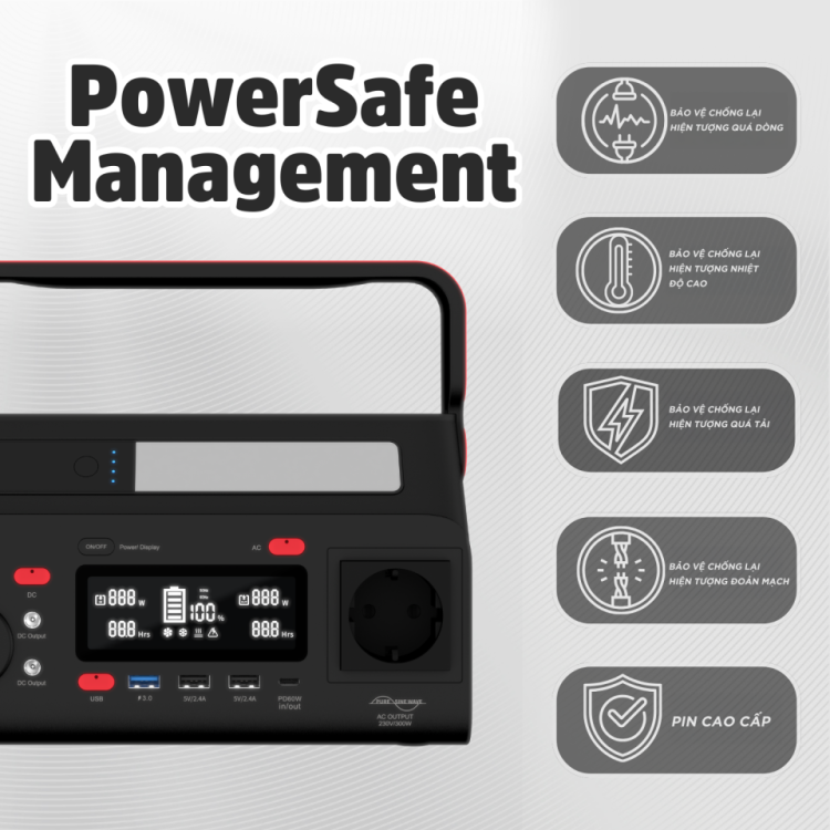 Trạm sạc dự phòng di động Energizer 293Wh|300W Li-ion - PPS300W2