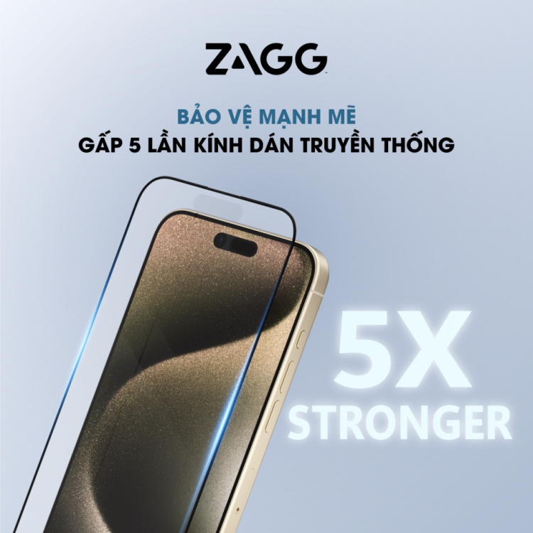 Kính dán màn hình iPhone 15 series- ZAGG Glass Elite Edge