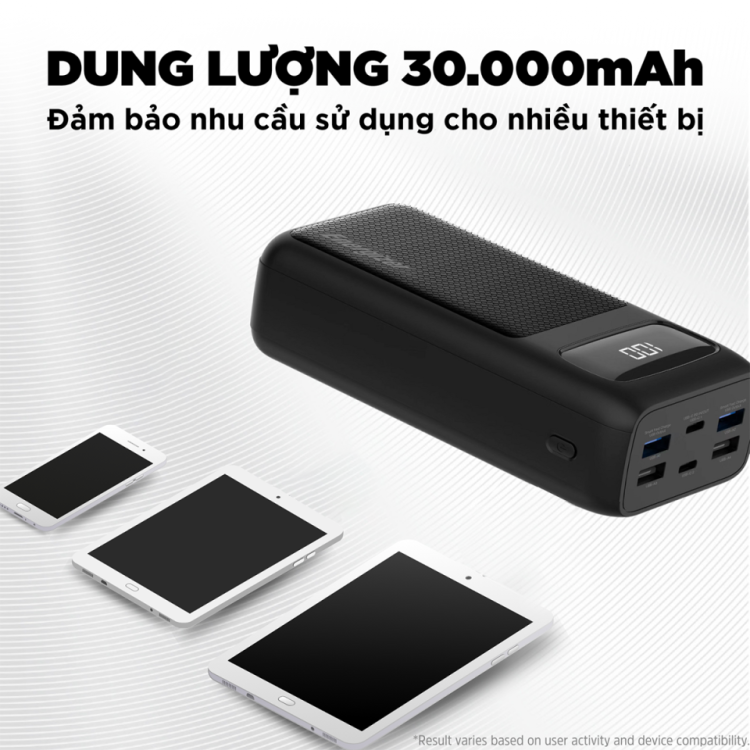 Sạc dự phòng Energizer 30,000mAh /3.7V Li-Polymer - UE30063PQBK