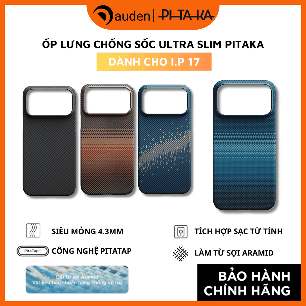 Ốp lưng iPhone 17 Series - PITAKA Ultra-Slim (with PitaTap)