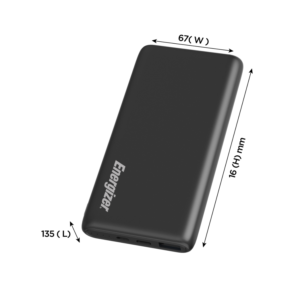 Sạc dự phòng Energizer 10,000mAh /37V Li-Polymer UE10023BK - Hàng chính hãng
