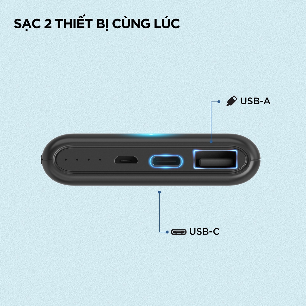 Sạc dự phòng Energizer 10,000mAh /37V Li-Polymer UE10023BK - Hàng chính hãng