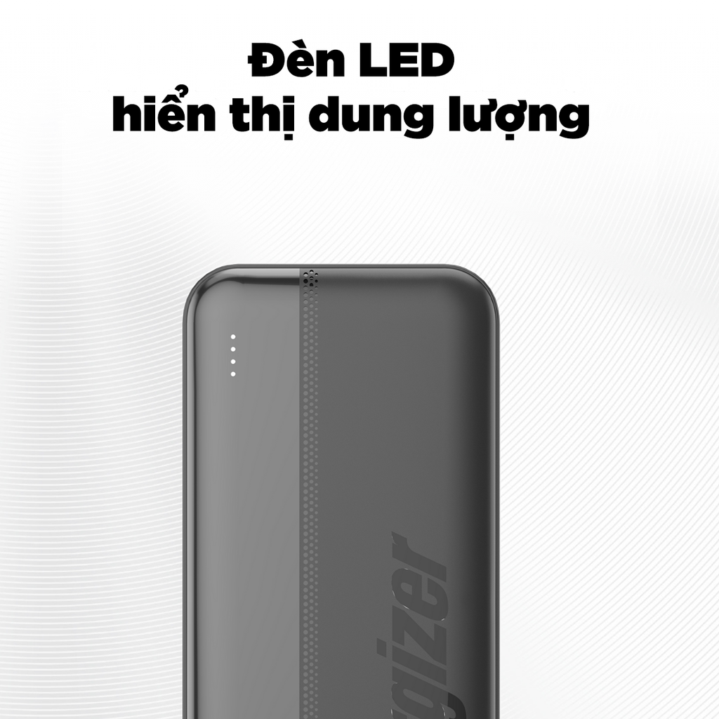 Sạc dự phòng Energizer 30000mAh 15W, sạc đa cổng UE30050CC, bảo hành 1 đổi 1 - Hàng chính hãng