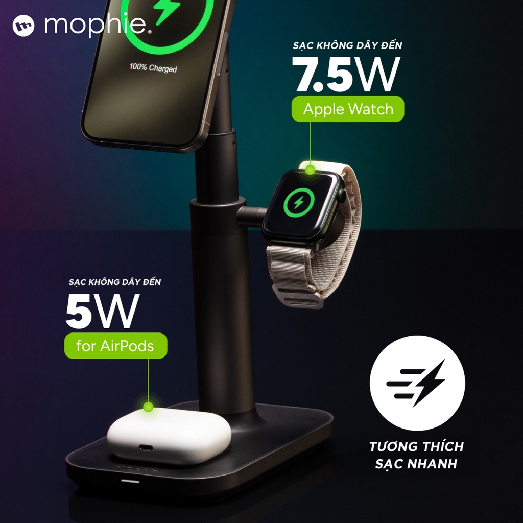 Đế sạc mophie 3in1 Extendable Stand